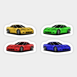 USA Car - Corvette Z06 X4 Sticker